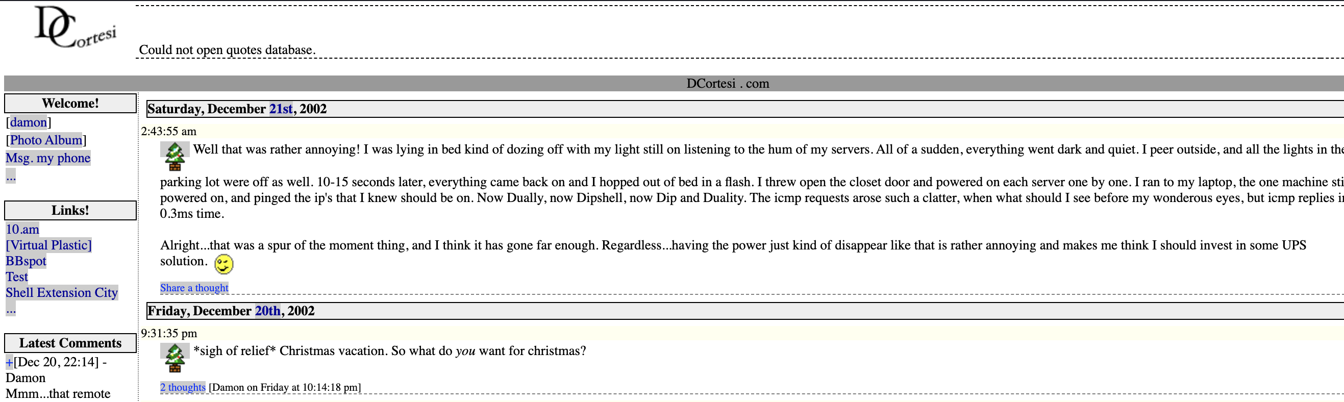 my website from 2002